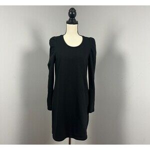 Pomander Place Black Collins Puff Long Sleeve Dress Women's Medium